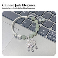 Longevity Lock Bracelet Good Luck Charm Half Bangle Half Chain Bracelet
