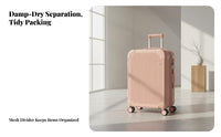 Rolling Suitcase Silent Wheels Trolley Case Sturdy for Weekend Getaway, Adults