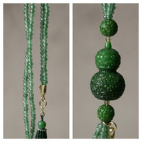 Pendant Necklace with Tassel Vintageretro-Chic Layered Beaded Necklace Faceted