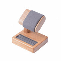 Watch Display Stand Rectangular Base Hardwood Timepiece Stand Tabletop Organizer