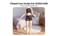 1/6 Scale Doll Lingerie Set Nightwear Design Lace Doll Set Soft Textile Underwear for Hobbyists