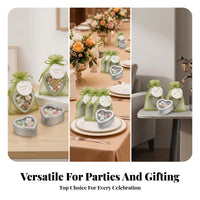 25 Pieces Smooth Shiny Finish Heart-Shaped Window Tin Heart-Shaped Tin