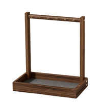 Jewelry Stand with Band Tray Rectangular Jewelry Organizer with Hooks for Women