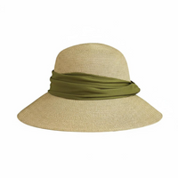 Foldable straw sun hat for women