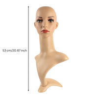 Female Mannequin Head Detachable Female Display Bust Tall Neck