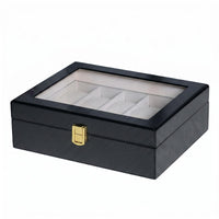 Watch Display Box Clear Top Window Watch Storage Box Lined Interior
