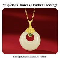 Jade Safety Buckle Necklace Mother's Day Gift Jade Safe Buckle Necklace for Moms