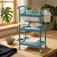 Rolling Utility Cart with Drawer Versatile for Hairstylists