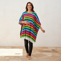 Mexican Poncho Traditional Design Mexican Serape Poncho Lightweight