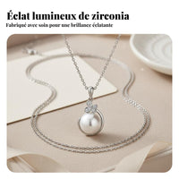 Simulated Pearl Necklace Light Luxury Butterfly Pearl Drop Elegant Design