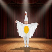 White Swan Costume Wing Sleeves Children's Swan Jumpsuit 3D Headpiece Kids' Apparel for Stage Performance, Halloween