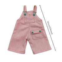 1/8 Doll Bib Overalls Simple to Put on Doll Overalls with Pocket Denim-Styled Clothing for Dollhouse, Photography