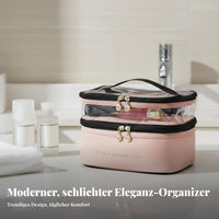 Double Layer Makeup Bag Large Capacity Travel Toiletry Organizer Portable