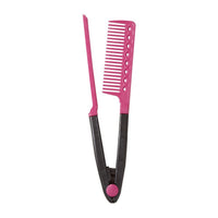 Hinged Hair Clamp Long Arm Plastic V Shape Straight Comb