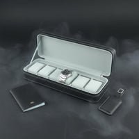 Zippered Watch Organizer PU Leather Watch Storage Case Portable