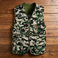 Multi-Pocket Fishing Vest Lightweight Outdoor Work Gilet Zipper Closure