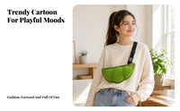 Pea-Pod Shoulder Bag Green Pea Pod Purse Rounded