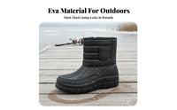 Warm & Comfortable men's Thermal Fishing Boots Long-Lasting Waterproof Winter Boots Adjustable Drawstring for Fishermen, Rainy Days, Work