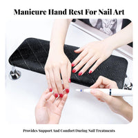 Soft and Comfortable Manicure Hand Rest Pillow Ergonomic Design Nail Tech Hand Cushion Easy to Clean for Manicurists, DIY Enthusiasts, Home