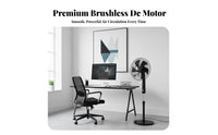 Energy Efficient Standing Floor Fan Wide Oscillation Distant Control Stand Fan Quiet Operation Home Appliance Auto-Deactivate Timer for Students, Dorm Room, Office, Bedroom