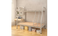 Space-Saving Bunk Bed Frame Metal Bunk Bed Sturdy Furniture Heavy-Duty for Children, Students, Shared Bedroom, Dorm Room
