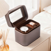 Watch Storage Box Stitched Watch Organizer Box Compact