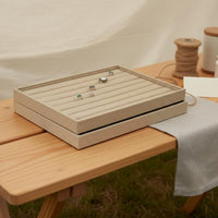 Linen Jewelry Tray Easy to Organize Fashion Goods Elegant for Boutique