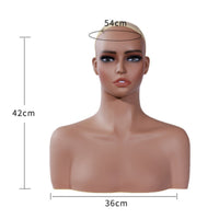 Shoulder Bust Mannequin Realistic Skin Tone Hairpiece Display Head Photo Prop Mannequin Head Stand Cosplay Sellers