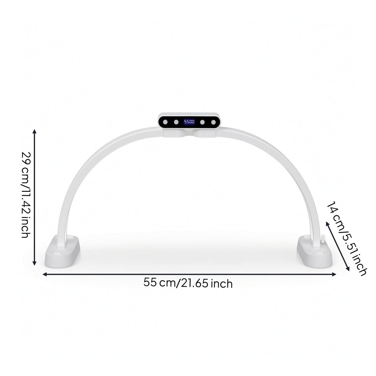 Half Moon Lamp Foldable Half Moon Light Beauty Lamp with Wireless Controller Control LED Manicure Table Light Curved