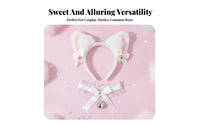 2 Pieces feline haural featureing appendages and chime Collar Set Cute Design Hair Decoration for Party-Goers
