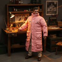 1/6 Scale Jacket Set Quilted Miniature Puffer Jacket Action Figure Long Coat Detachable High Collar Miniature Figure Coat