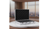 Aluminum Watch Briefcase Lockable Watch Travel Carrying Case Accessory Organizer Rigid-Shell Protection Long-Lasting Handle