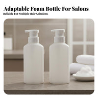 Refillable Perm Lotion Foamer Bottle Soft Squeezable Body Press Foam Bottle Measurement Markings for Salon Professionals, Barbershop, Home