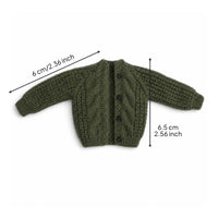 Doll Clothes 1 Piece Button up Knit Cardigan Cropped