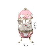 Merry-Go-Round Jewelry Box Luxury Look Enameled Trinket Box Hand-Painted