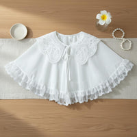 Trim Shawl Lightweight Summer Ruffled Lace Cloak for Wedding