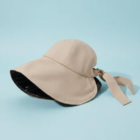 Foldable Fisherman Hat Lightweight Bowknot Sun Hat Ponytail Friendly for Girls
