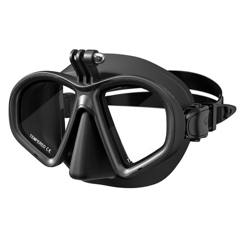Diving Mask with Camera Mount Dual Lens Goggles Soft Silicone for Divers
