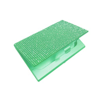 Card Holder with Latch Rhinestone Pocket Metal Case Sleek for Networking Events