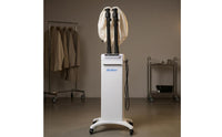 Floor Standing Hair Steamer Drain Reservoir Hooded Hair Steamer Salon Equipment 500 W Rolling Wheels