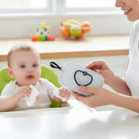 Wet Wipe Container Heart-Shaped Opening Travel Tissue Holder Side Pull Loop