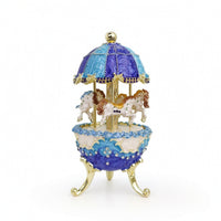 Carousel Melody Box Rotating Tabletop Decor Clockwork for Shelf, Collectors