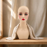 Hairpiece Display Head Glossy Finish Mannequin Display Head Bust Sturdy