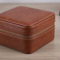2 Compartment Watch Box Shielding Double Watch Travel Case Abrasion Protection Sturdy Hard Shell for Travelers