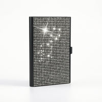 Card Holder with Latch Rhinestone Pocket Metal Case Sleek for Networking Events