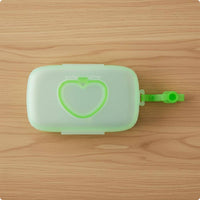 Wet Wipe Container Heart-Shaped Opening Travel Tissue Holder Side Pull Loop