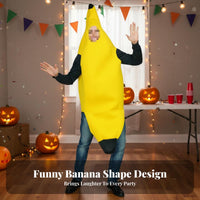 Gender-Neutral Banana Costume Lightweight Adult Banana Costume Comfortable Fit for Adults, Halloween, Stage Performances, Festivals