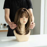 Hairpiece Display Head Smooth Surface Hairpiece Display Bust PVC