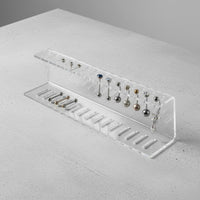Acrylic Piercing Display Board Transparent Ear Post Display Board Multi-Hole Design Acrylic Earring Stand for Collectors, Market Stall, Retail Counter
