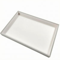 Shallow Display Tray Rigid Frame Leather-Like Tray Open Top